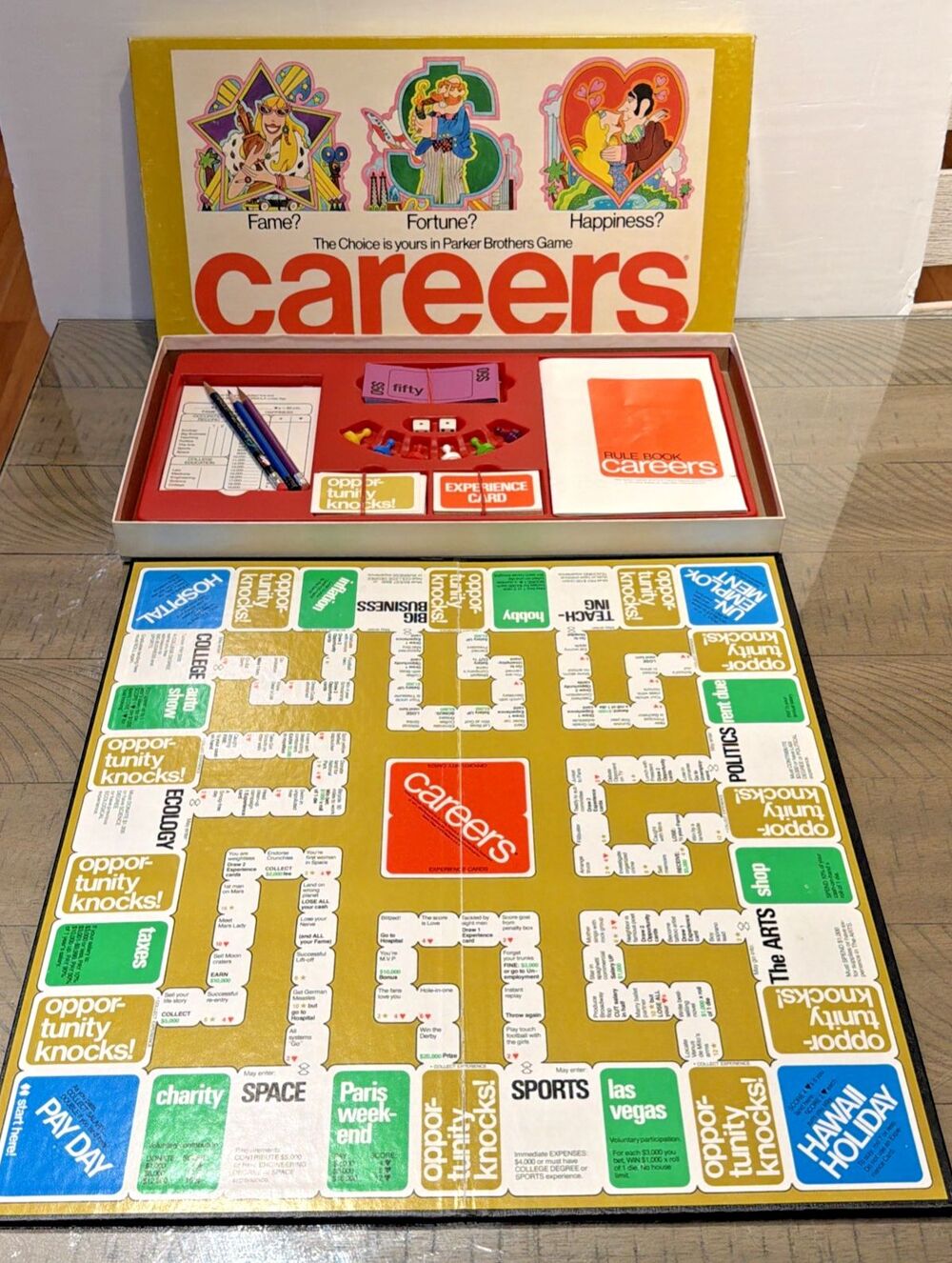 Vintage Careers Board Game 1976 Parker Brothers Complete retro MCM